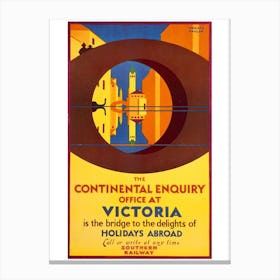 The Continental Enquiry Office At Victoria Canvas Print