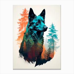 wolf in the forest Canvas Print