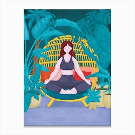 Meditation Chair Self Care Canvas Print
