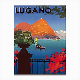 Lugano, View From The Terrace Canvas Print