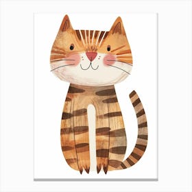 Toyger Cat Clipart Illustration 4 Canvas Print