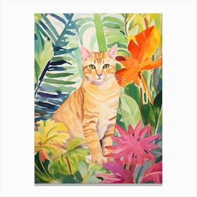 Tropical Cat Canvas Print