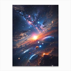 Space Planets 1 Canvas Print