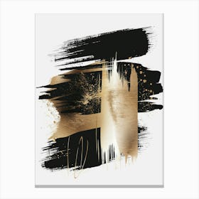 Gold And Black Abstract Painting 52 Canvas Print