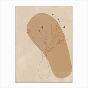 Kyoto Botanical Garden Boho Line Art Canvas Print