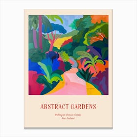 Colourful Gardens Wellington Botanic Garden New Zealand 2 Red Poster Canvas Print
