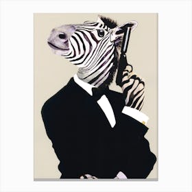 James Bond Zebra Canvas Print