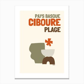 CIBOURE Plage Canvas Print