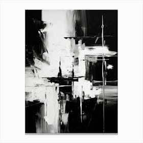 Unseen Forces Abstract Black And White 5 Canvas Print