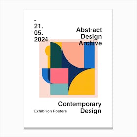Abstract Design Archive Poster 25 Canvas Print