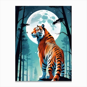 Tiger In The Forest Canvas Print