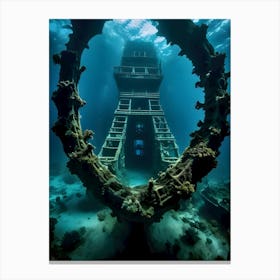 Underwater Shipwreck-Reimagined Canvas Print