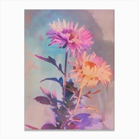 Iridescent Flower Asters 4 Canvas Print