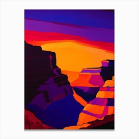 Grand Canyon Abstract Sunset  Canvas Print