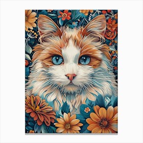 Cat With Blue Eyes Canvas Print