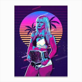 Toni Storm 80s Retro Canvas Print