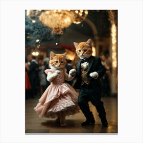 Cat Dancers Canvas Print