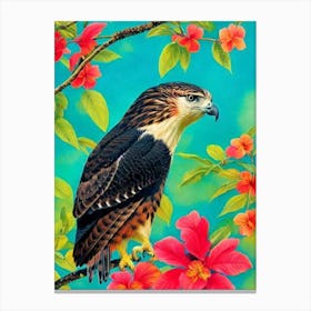 Red Tailed Hawk Tropical bird Canvas Print