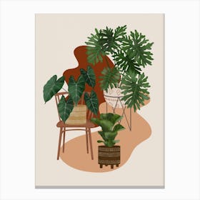 Modern Boho Plants 3 Canvas Print