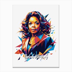 Oprah Winfrey 02 Portrait WPAP Pop Art Canvas Print