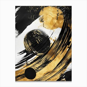 Abstract Black And Gold Painting 42 Canvas Print