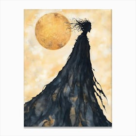 Woman In Black Canvas Print