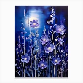 Moonlight Flowers Canvas Print