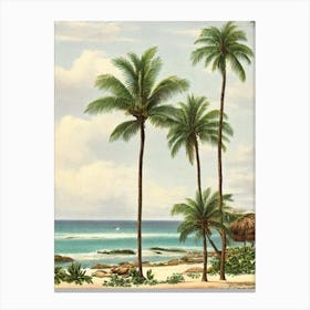 Icacos Beach Puerto Rico Vintage Canvas Print
