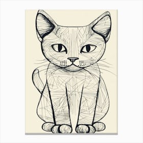 Cat Sketch Canvas Print