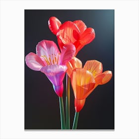 Bright Inflatable Flowers Amaryllis 3 Canvas Print