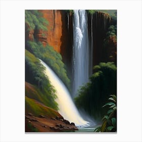 Sipi Falls, Uganda Peaceful Oil Art  (1) Canvas Print