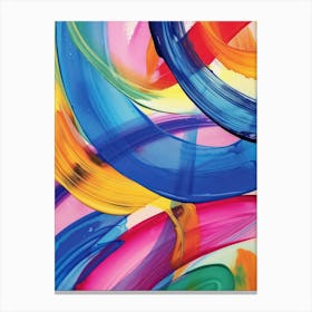 Colourful Brush Strokes 6 Canvas Print