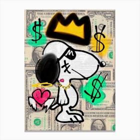 Snoopy - gangster Canvas Print