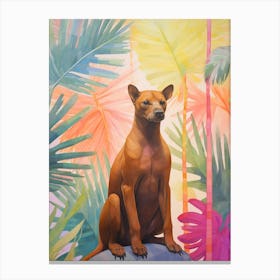Fossa Tropical Animal Portrait Canvas Print