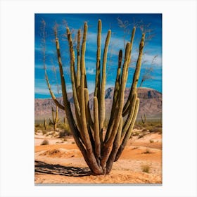 Cactus In The Desert 4 Canvas Print