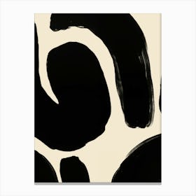 Black And White Abstract Painting 8 Canvas Print