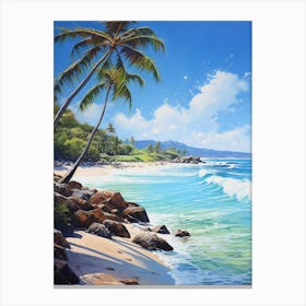 A Painting Of Anse Cocos, La Digue Seychelles 2 Canvas Print