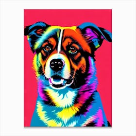 Finnish Lapphund Andy Warhol Style dog Canvas Print