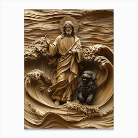 Jesus In The Waves 1 Toile