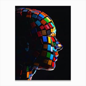 Mosaic Head Canvas Print