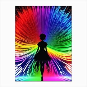 Silhouette Of A Girl Canvas Print