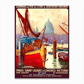 From Paris To London, Via Saint Lazare Canvas Print