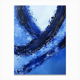 Abstract Blue Abstract Painting Canvas Print