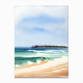 Bateau Bay Beach 4, Australia Watercolour Canvas Print