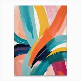 Brush Strokes Abstract Painting Canvas Print