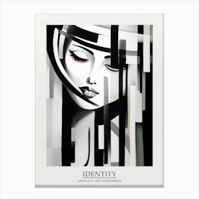 Identity Abstract Black And White 2 Poster Canvas Print