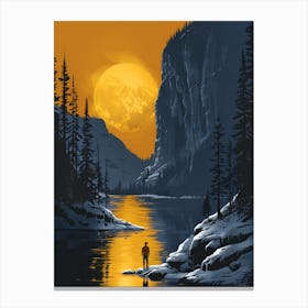 Man In The Moonlight Canvas Print