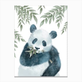 Watercolour Panda Neutral Nursery Print Canvas Print
