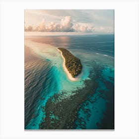 Aerial View Of A Tropical Island 4 Canvas Print