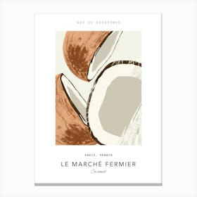 Coconut Le Marche Fermier Poster 1 Canvas Print